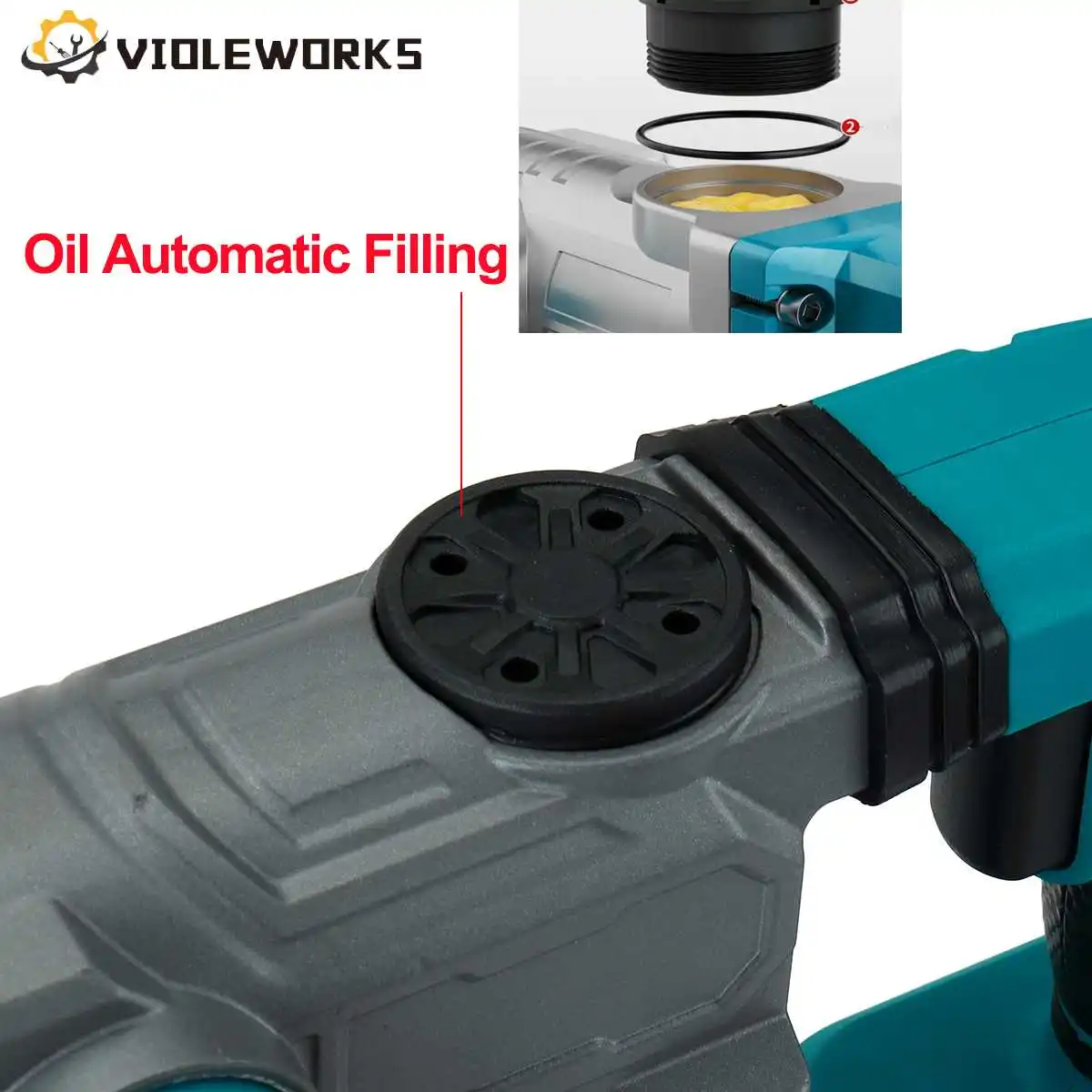 26mm Brushless Rotary Electric Hammer SDS Plus Cordless Hammer Drill 2 Modes Drilling and Chiseling Tool for Makita 18V Battery 3