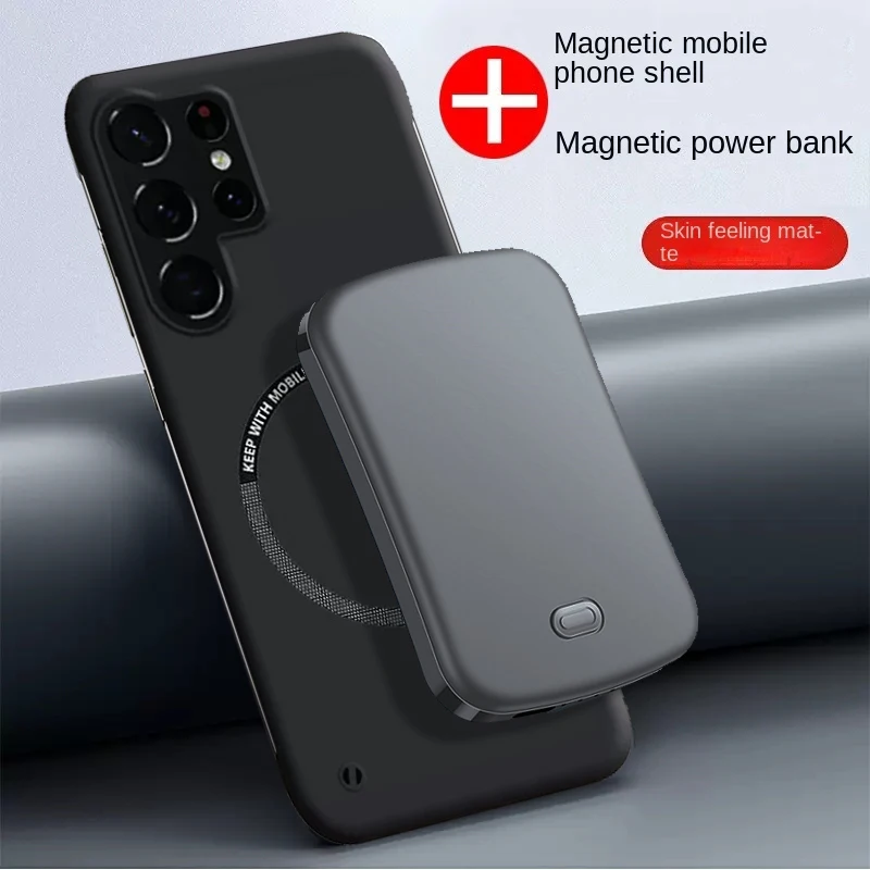 MagSafe Magnetic Case for Samsung Galaxy, Power Bank, Phone Cases, 20W,  10000mAh, S20, S21, Note 20, S22, S23, Ultra Plus