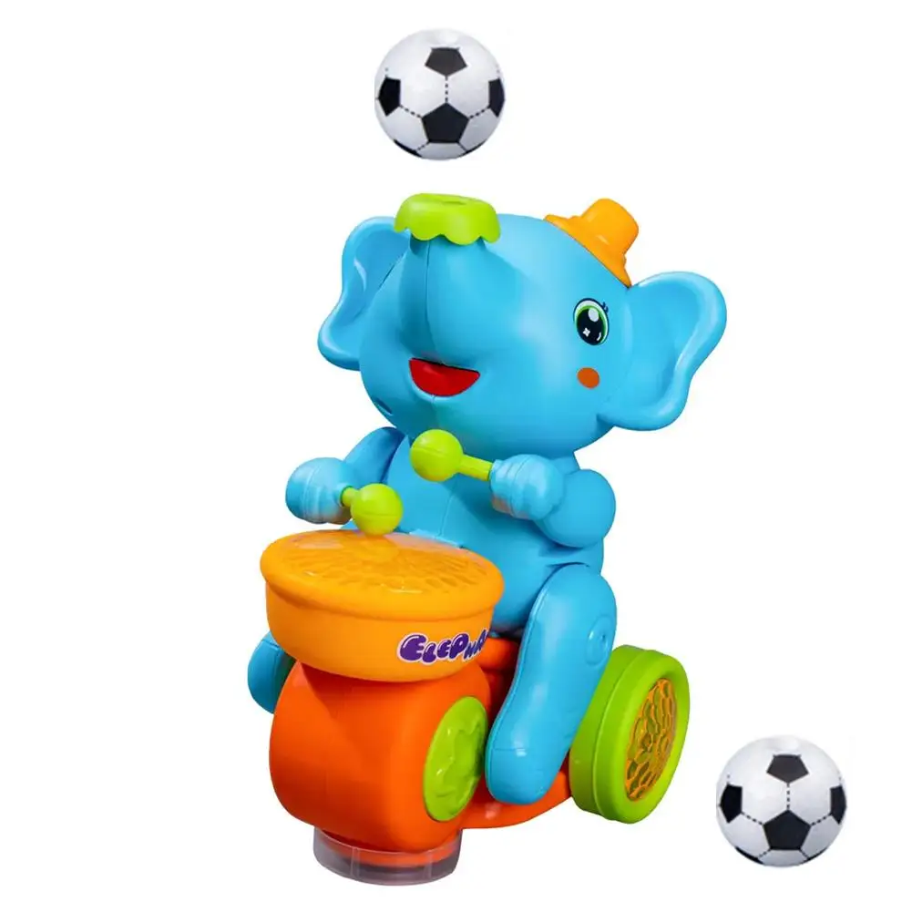 Drumming Elephant Toy, Music Light Drumming Toy Car Small Car Parent Cute Child Toy Elephant Interactive Toys Games U8y6 2