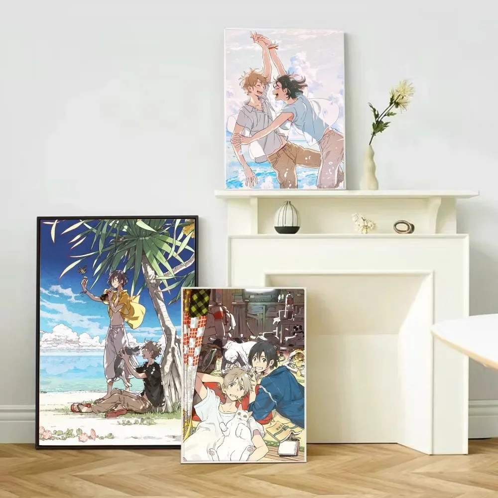 

Anime Movie Umibe No Etranger Poster Self-adhesive Art Poster Retro Kraft Paper Sticker DIY Bar Cafe Vintage Decorative Painting