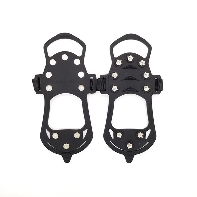 S-XL 10 Studs Anti-Skid Ice Snow Gripper Spike Winter Climbing Shoes Anti-Slip Ice Grips Shoes Boots Snow Cleats Crampones climbing crampons ice gripper spikes