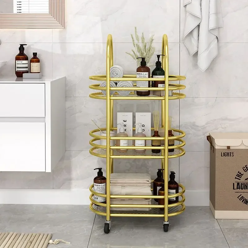 Kitchen Islands Trolleys Beauty Salon Trolley with Wheels Mobile Barber Shop Nail Tool Cart Storage Rack Multifunctional Racks