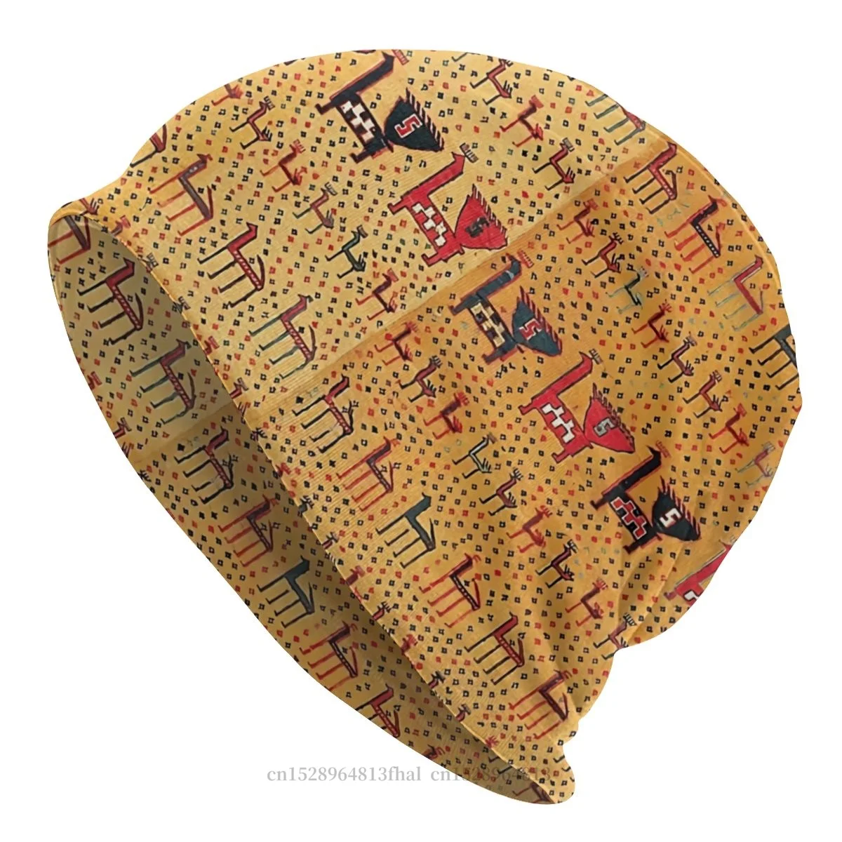 

Oriental Rug Art Culture Skullies Beanies Caps Moghan Thin Hat Autumn Spring Bonnet Hats Men Women's Unisex Ski Cap