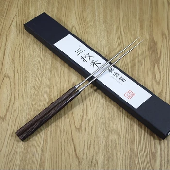 Ebony Handle Stainless Steel Moribashi 1