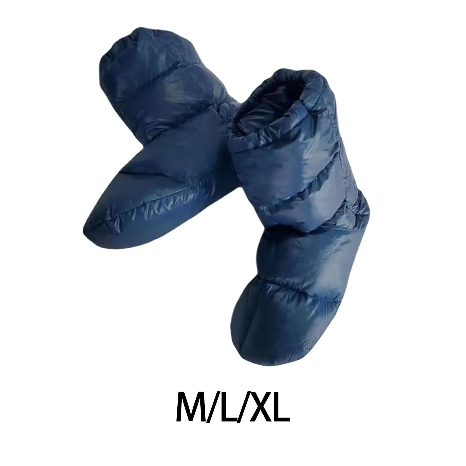 

1Pair Down Slippers Feet Cover Socks Footwear Camp Tent Windproof Warm Bootie Shoes for Camping Fishing Women Men Indoor Outdoor