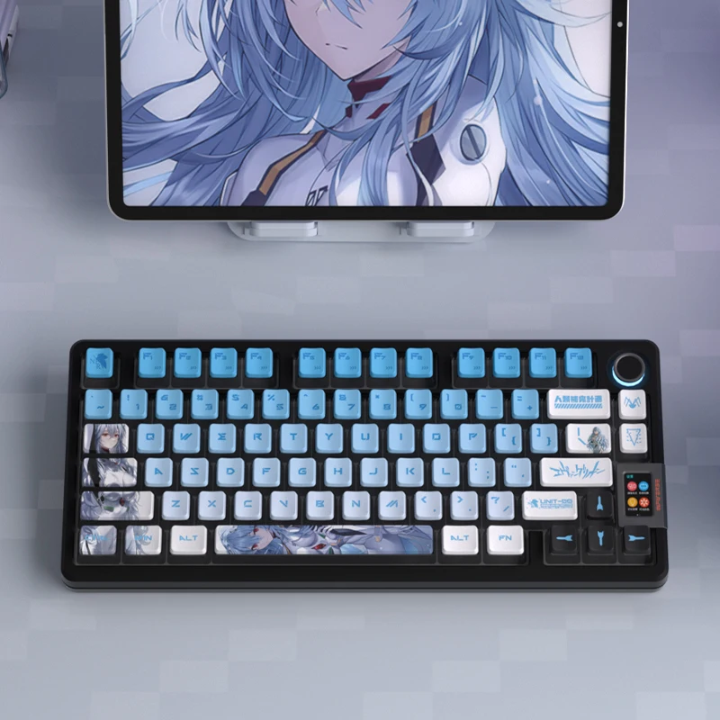 Desenhos Animados Anime Keycap Keycap Translúcido Retroiluminado Oem Pbt Dye Sub Pudim Eva Rainy75 Sugar65 Hi75 Hi8 - Imagem 3