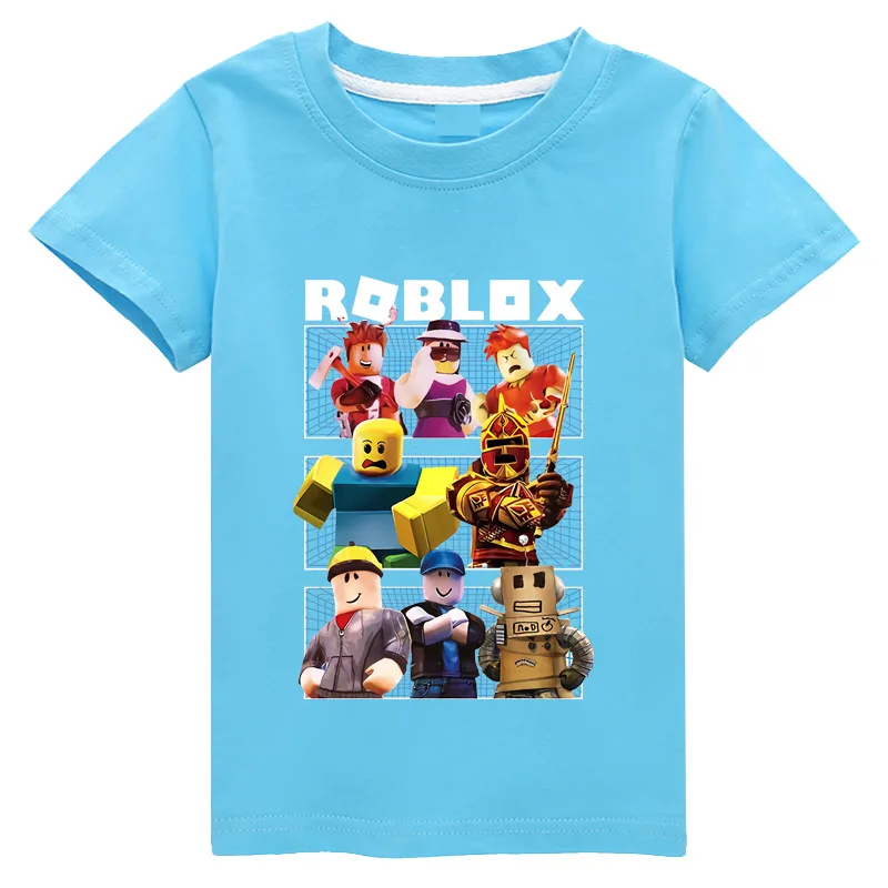 Roblox Camiseta de manga curta Meninos Crianças Camisa de Verão Tee Shirt  Equipe Pescoço Roupas Top Para Idade 5-12 Anos