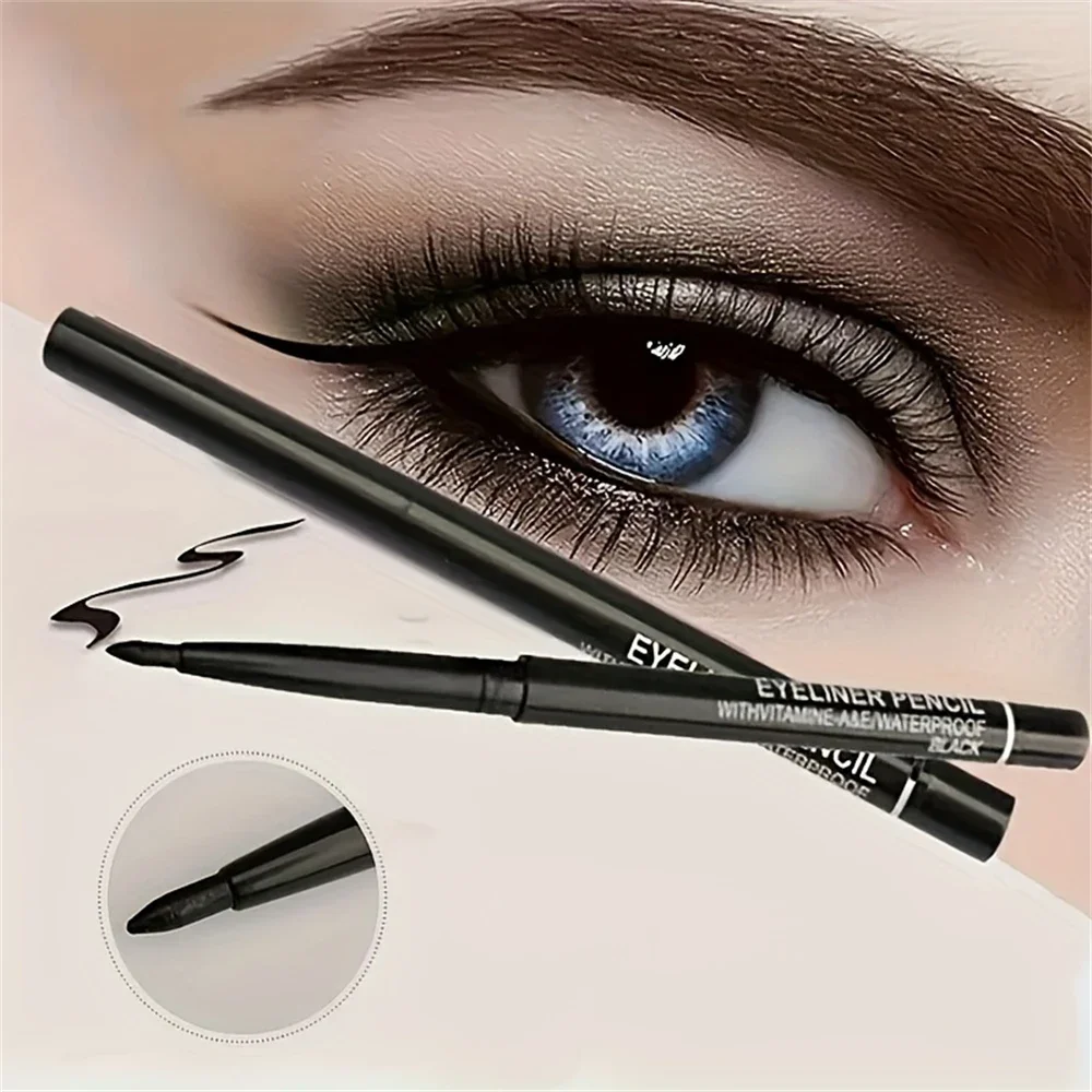 Waterproof Long Lasting Black Eyeliner Pencil Smudge Proof Set_voghion.com