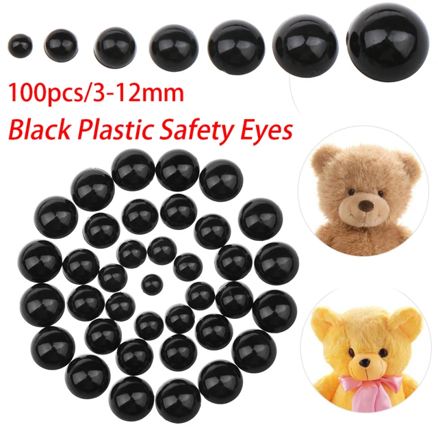 Safety Eyes for Crochet Toys 100X Doll Eyes and Noses Craft Teddy Bear Eyes  - AliExpress