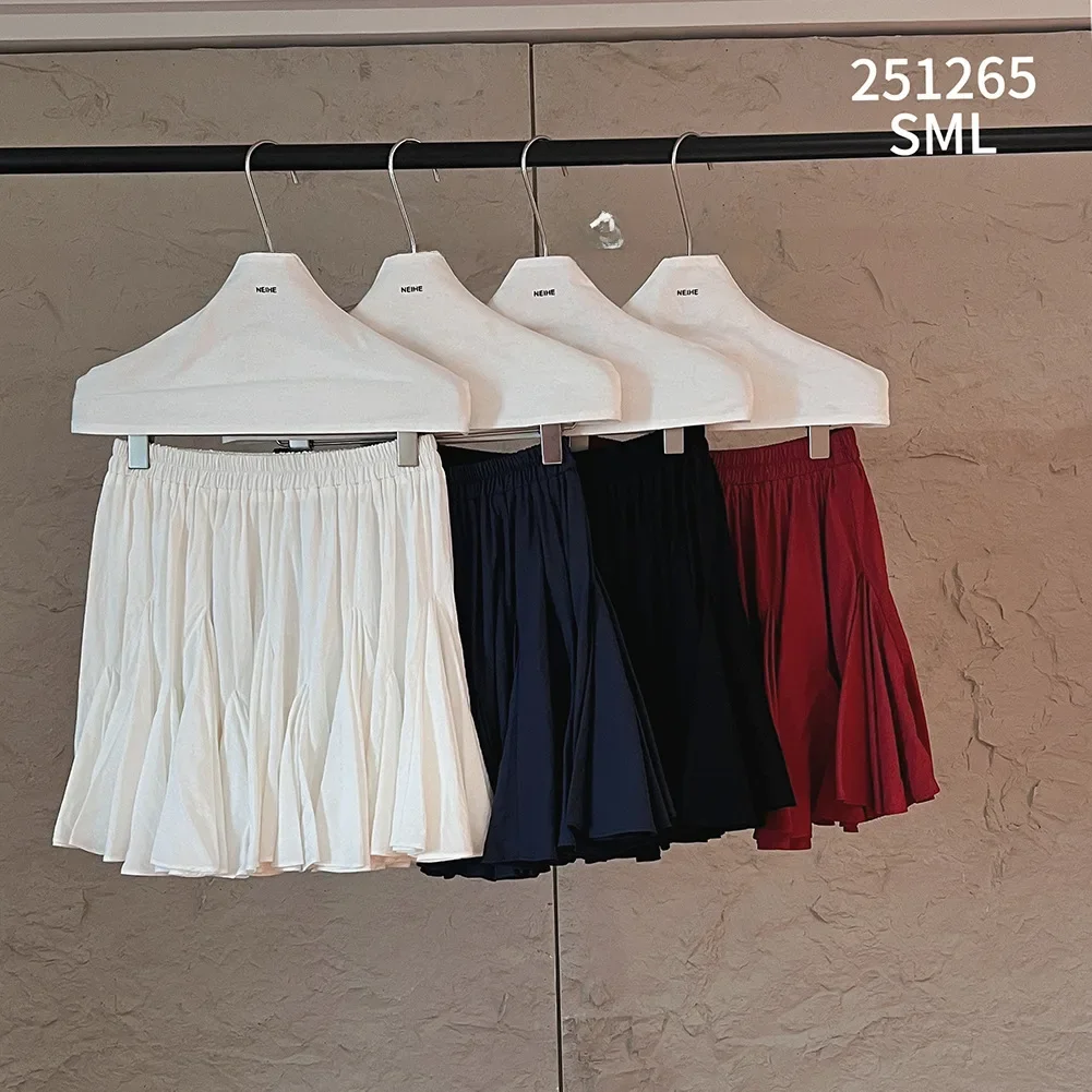 thumbnail image 1 of Minivestido con cintura elástica de Neihe para mujer, recién llegado, otoño 2023, falda plisada con doce filas, moda femenina, 1 of 4