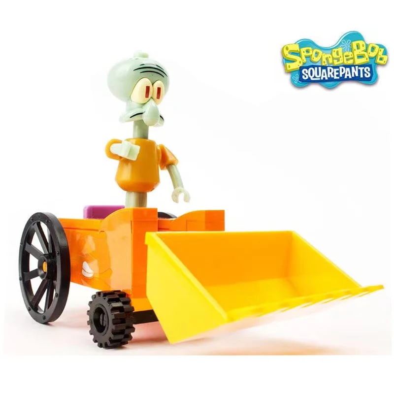 SpongeBob SquarePants Crab Burger Base Ship Restaurant Assemble Building Blocks Biqibao Adventure Puzzle Ornament Kids Gift Toys Puzzle toys,building blocks toys