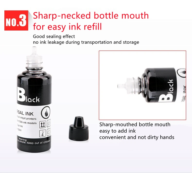 100ml Dye Ink Black Color Compatible for Canon PG510 CL511 Ink Refill Kits Pixma MP480 MP490 MP492 MP495 MP499 Printer