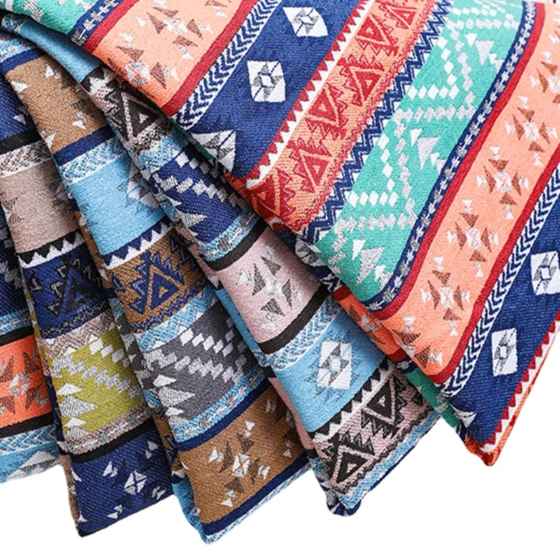 

Wide 57" Jacquard Damask Chenille Upholstery Pouffe Sofa Fabric DIY Tablecloth Cover Covering Material Bohemian By the Metre