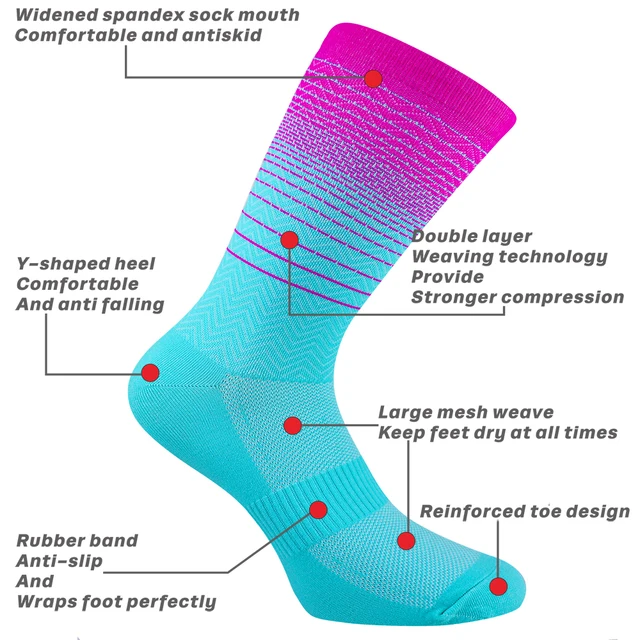 Socks Unisex TIMUBIKE Cycling Socks Men Sport Outdoor Sports Socks Bike Footwear for Road Bike Socks Running Basketball 2