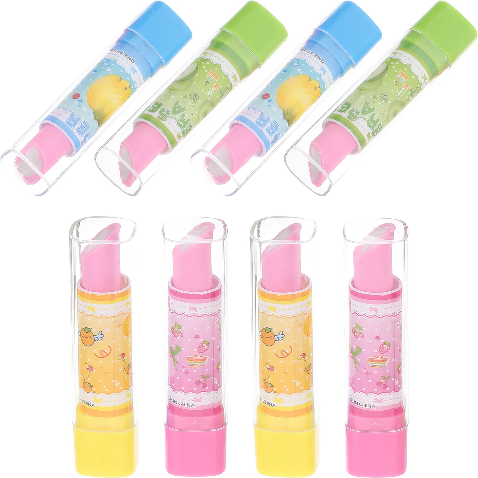 

Goodie Bags Favors Carnival Prizes Kids Lovely Pencil Erasers Lipstick Eraser Cartoon Pencil Eraser Novelty Erasers Kids