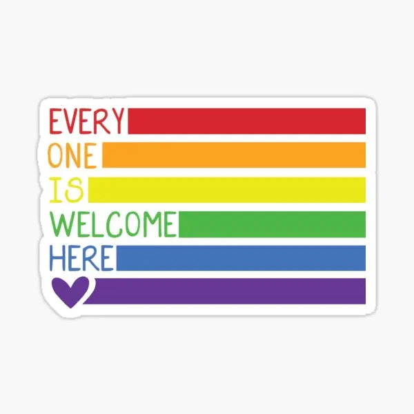 

Everyone Is Welcome Here 5PCS Stickers for Room Decorations Laptop Home Background Living Room Window Water Bottles Funny Wall