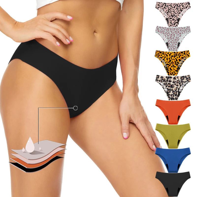Girls Menstrual Swimwear 4-Layer Leakproof Sexy Leopard Bikini Summer Beachwear menstrual swimwear