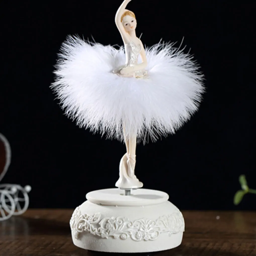 Ballerina Musical Box Elegant Dancing Girl Elegant Figurines Rotate Boxes For Friend Home Desktop Birthday Gift 3