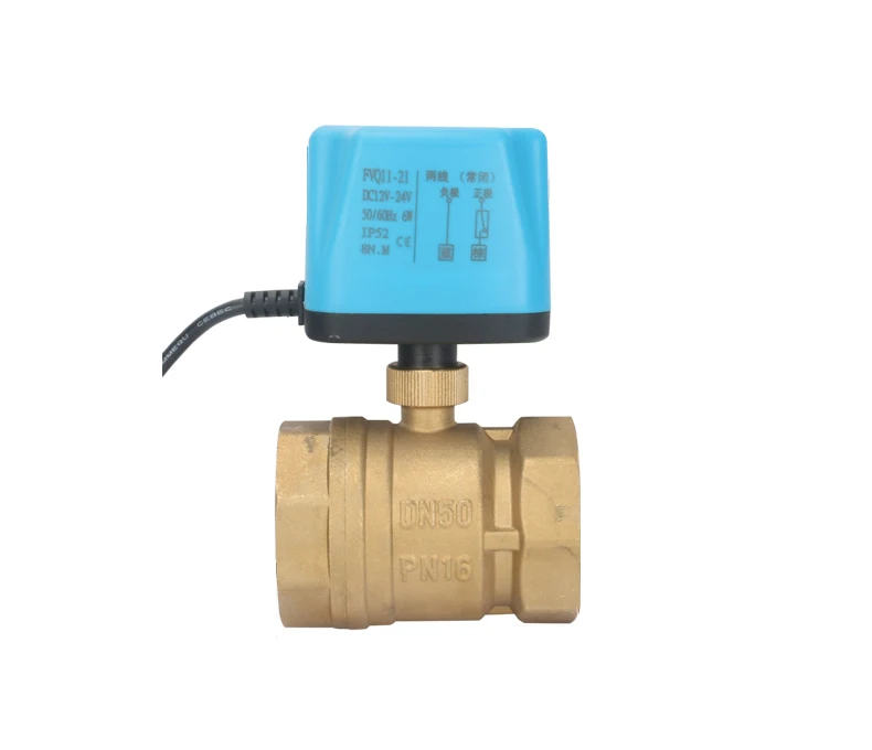 1/2" 3/4" 1" Normally Closed/Open Motorized Ball Valve 220V 12V 24V 2-Wire Brass Electric Ball Valve Replace Solenoid