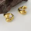 Stylish Water Droplet Shape 18k Gold Plated Stainless Steel Open Adjustable Ring Trendy Custom Women's Fashion Accessory 1