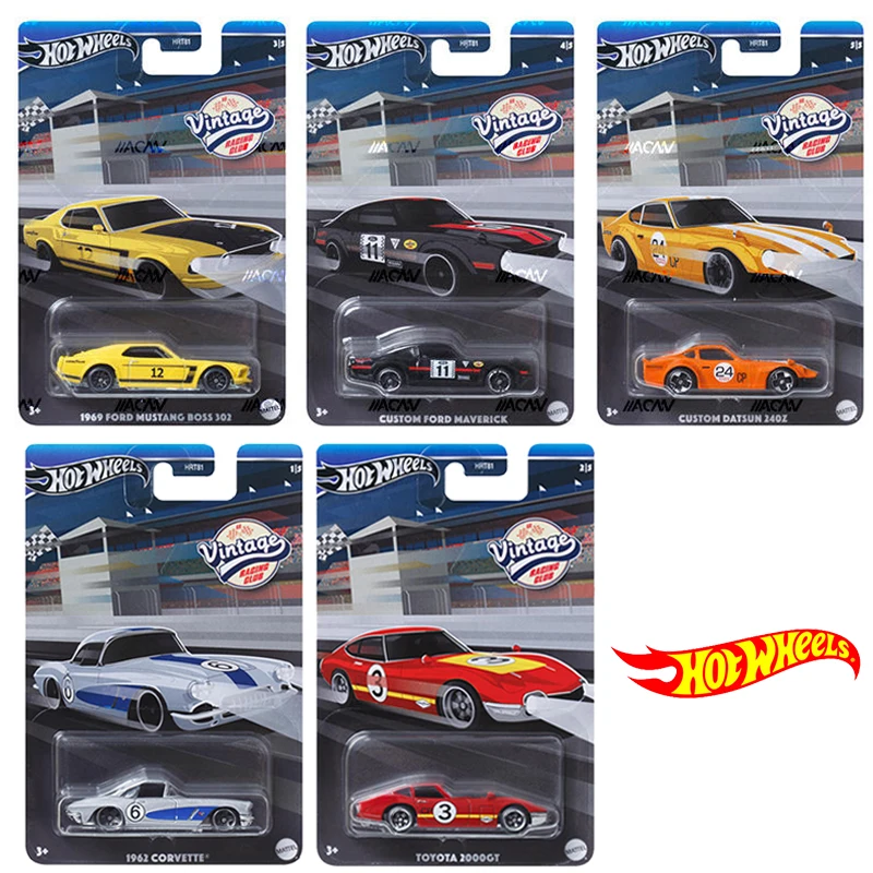 

Original Hot Wheels Vintage Racing Club Classic Car Model 1/64 Ford Boss Toyota Gt Toys for Boy Alloy Automobile Custom Maverick
