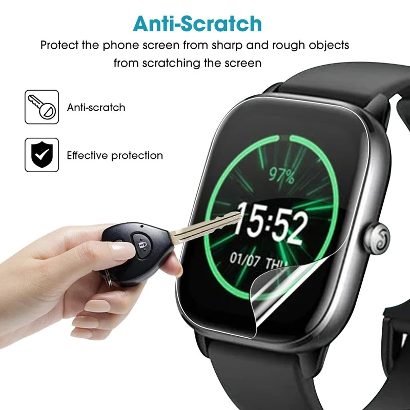 Amazfit Watch GTS 2 3 4 미니 GTR 42mm 47mm 화면 보호기 Amazfit BiP S Bip 3 BIP U POP Pro 용 1-5PCS TPU