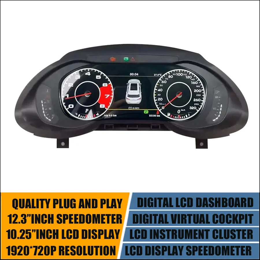 

10.25 Inch Multi-Function For Audi Q5 SQ5 2010-2018 Dashboard LCD Display Digital Virtual Cockpit Instrument Cluster Speedometer