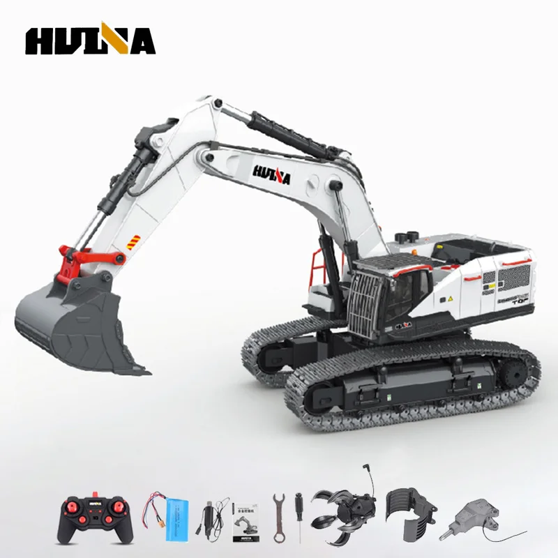 22 Channel Joint Metal Rc Excavator 1/14 Electric Heavy Duty Remote Control Excavator Adult Toy Car Gift Huina 1594/1592 3