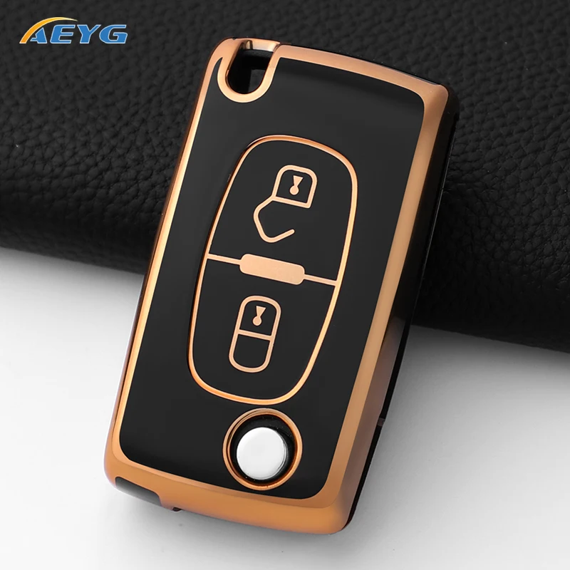 Key Case Cover TPU For Peugeot Partner Citroen Berlingo C3 Picasso