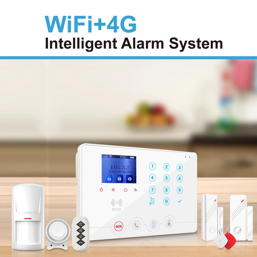 Tuya 4G Alarm System module GSM WIFI Security kit alarme system with Smart life app
