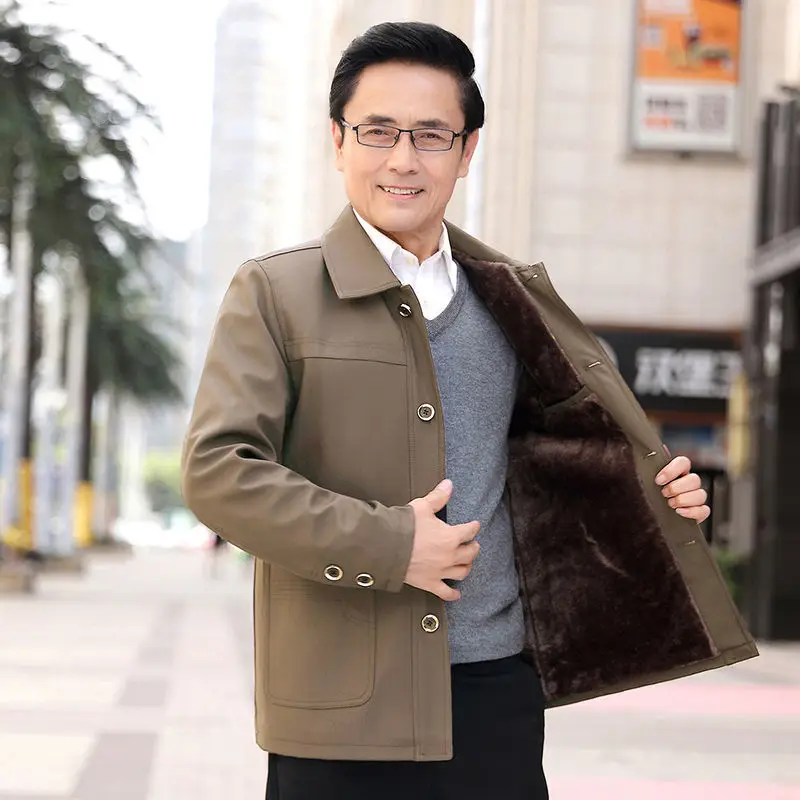 2023 Winter Autumn Long Style Men Warm Jacket Coat Casual Thicken Parka Male Men's Winter Jackets Warm Coat Male Size F02