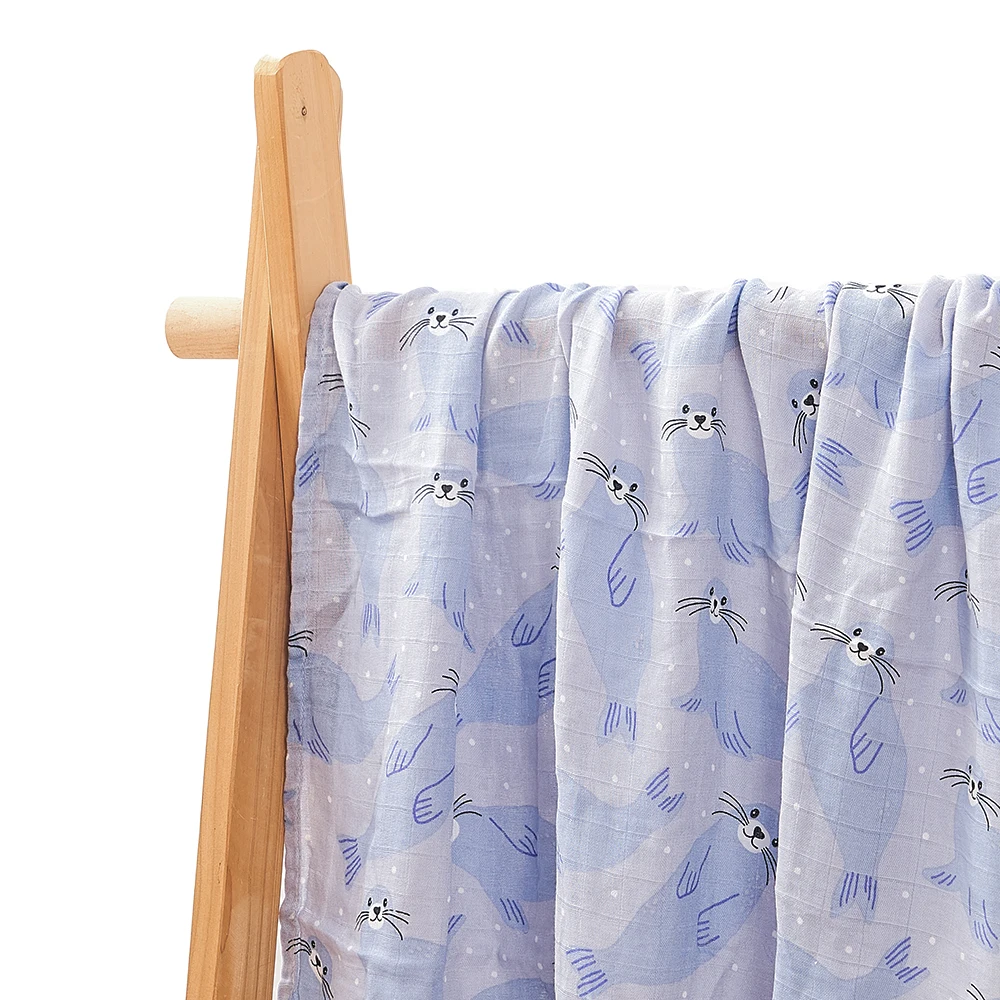 Kangobaby #My Soft Life# New Design Bamboo Cotton Muslin Swaddle Baby Blanket Nursing Cover Super Comfortable Newborn Wrap 3