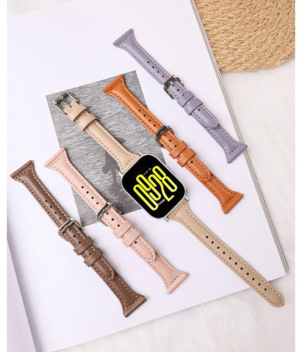 Slim Leather Strap - Elegant Replacement Bracelet Band, 20/22mm