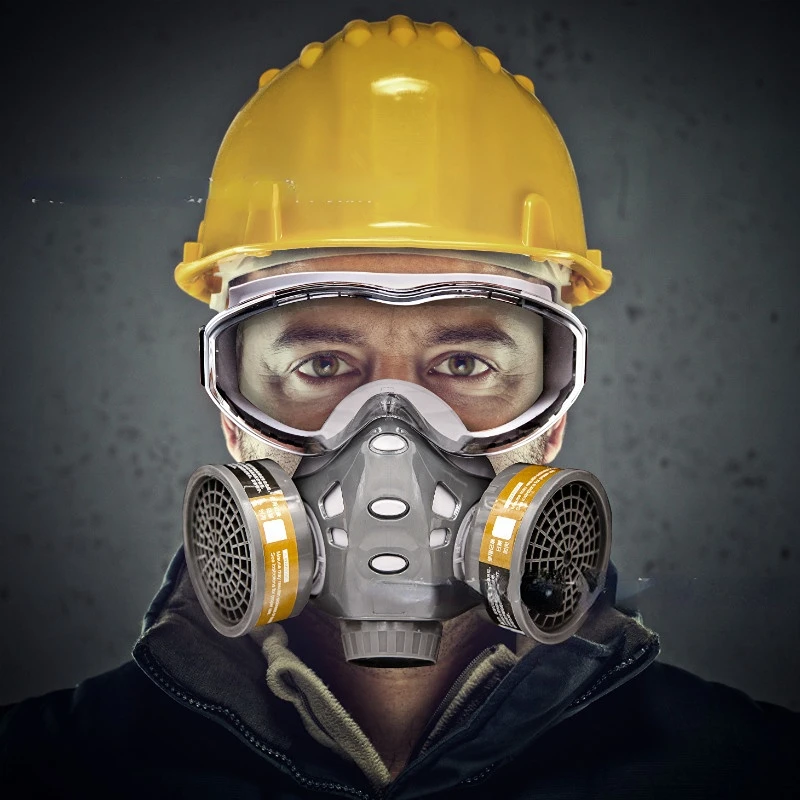 Gas Mask 8200 Protective Chemical Respirator Filters Industrial Paint Spray Organic Vapor Anti-Dust Goggle Safety Professional