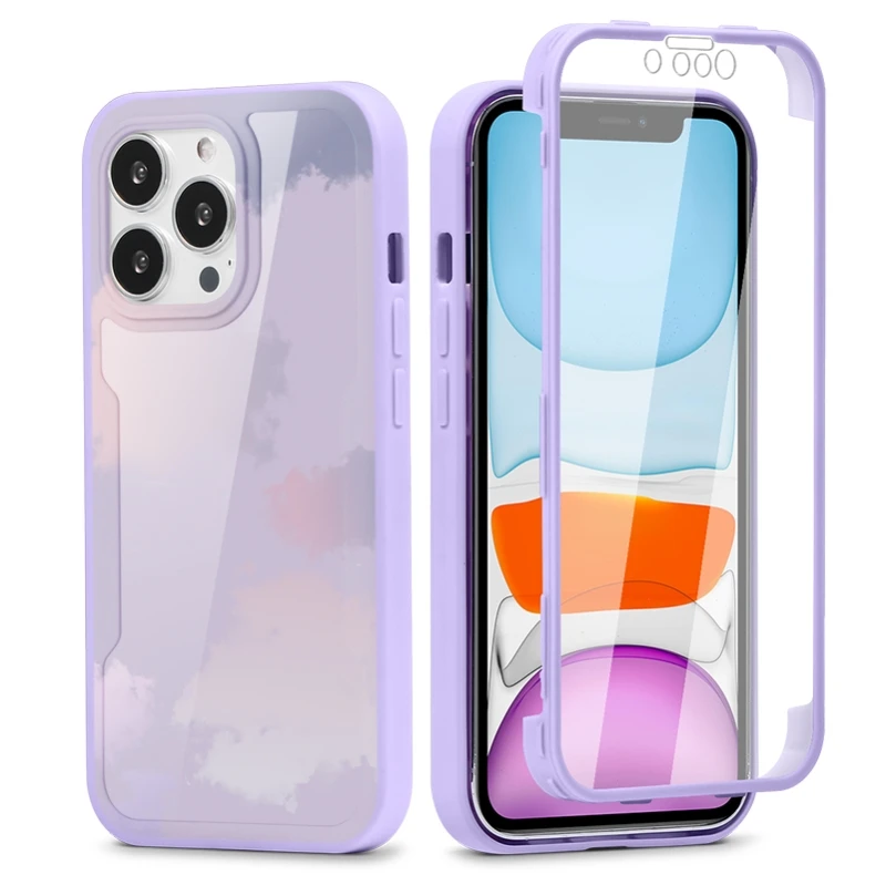 360 Full Body Cover For Samsung Galaxy A72 A52 Quantum2 A32 A22 A21S A12 Nacho A02 A02S S21 FE Ultra Plus Shockproof Marble Case kawaii samsung phone cases