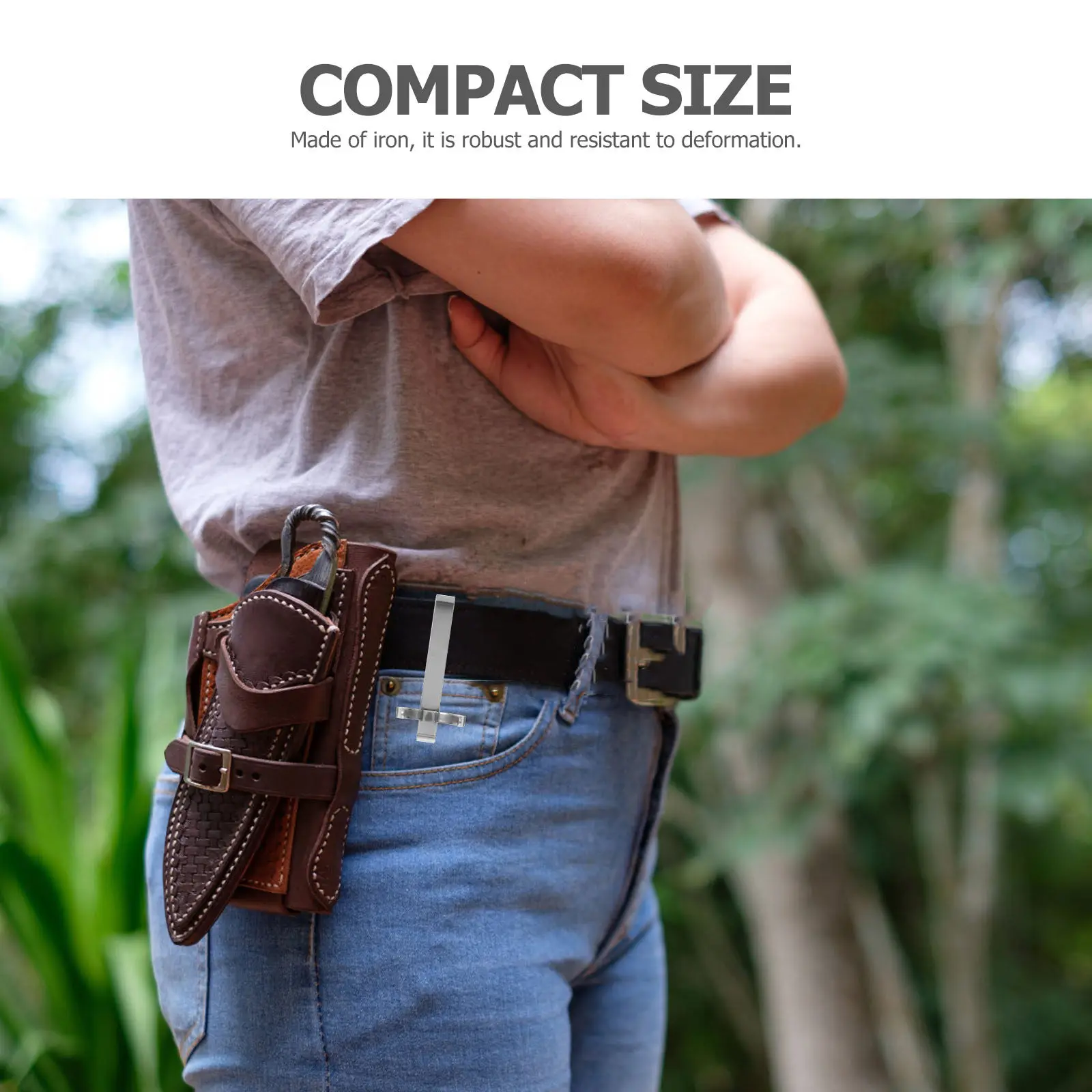 스테인레스 스틸 손전등 클립 헤비 듀티 벨트 클램프 LED 손전등용 조절 가능한 포켓 클립 야외용 손전등 고정 클립