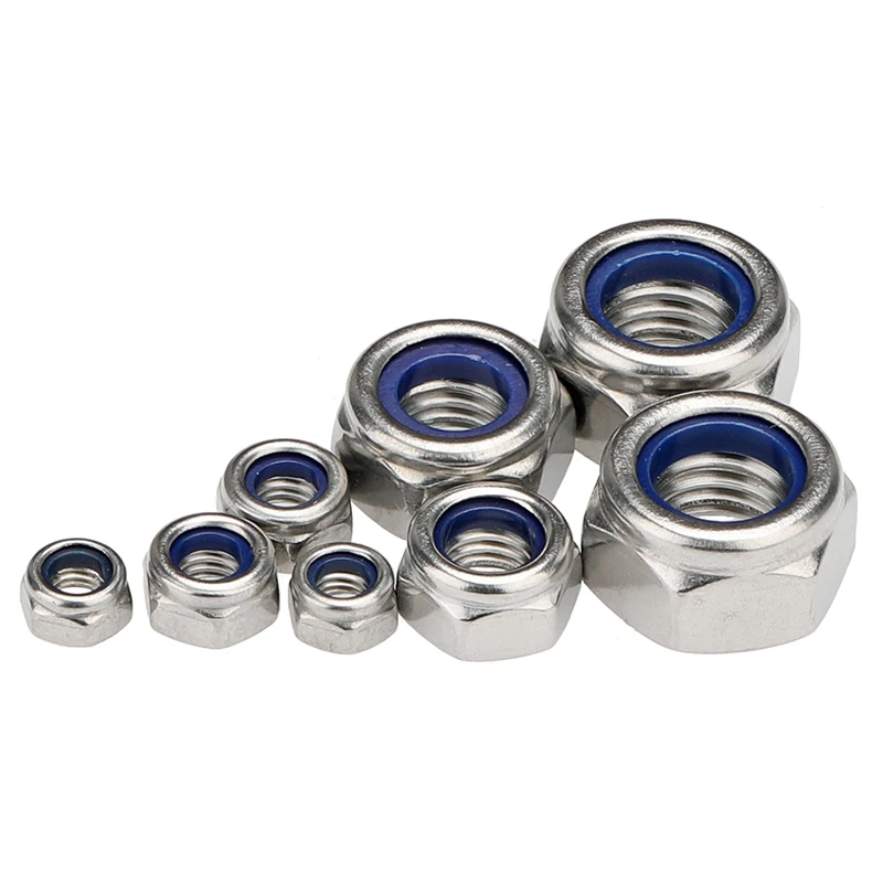 Description Picture 6 of item2pcs Nylock Nut Lock Nuts M14 M18 M16 M20 304 Stainless Steel Hex Self-locking Locking 316 Material