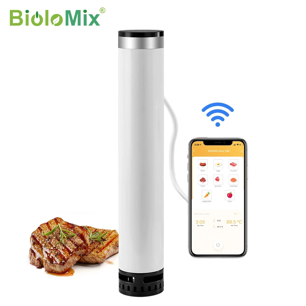 BioloMix 4th Generation Smart Wifi Sous Vide Cooker IPX7 Waterproof Super Slim Thermal Immersion Circulator with APP Control брюки uniqlo heattech smart slim fit длина штанин 76см