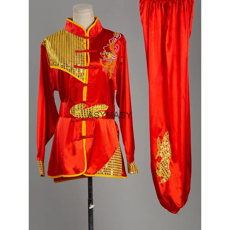 Chinese Traditional Costume Traditional Chinese Clothing Men Kids Embroidery Dragon Kung Fu Uniforms Oriental Children Tai Chi WuShu Shao Lin Costumes