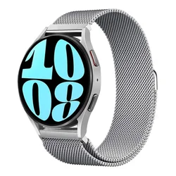Sleek Stainless Steel Milanese Magnetic Bracelet Strap - 22mm (SILVER)