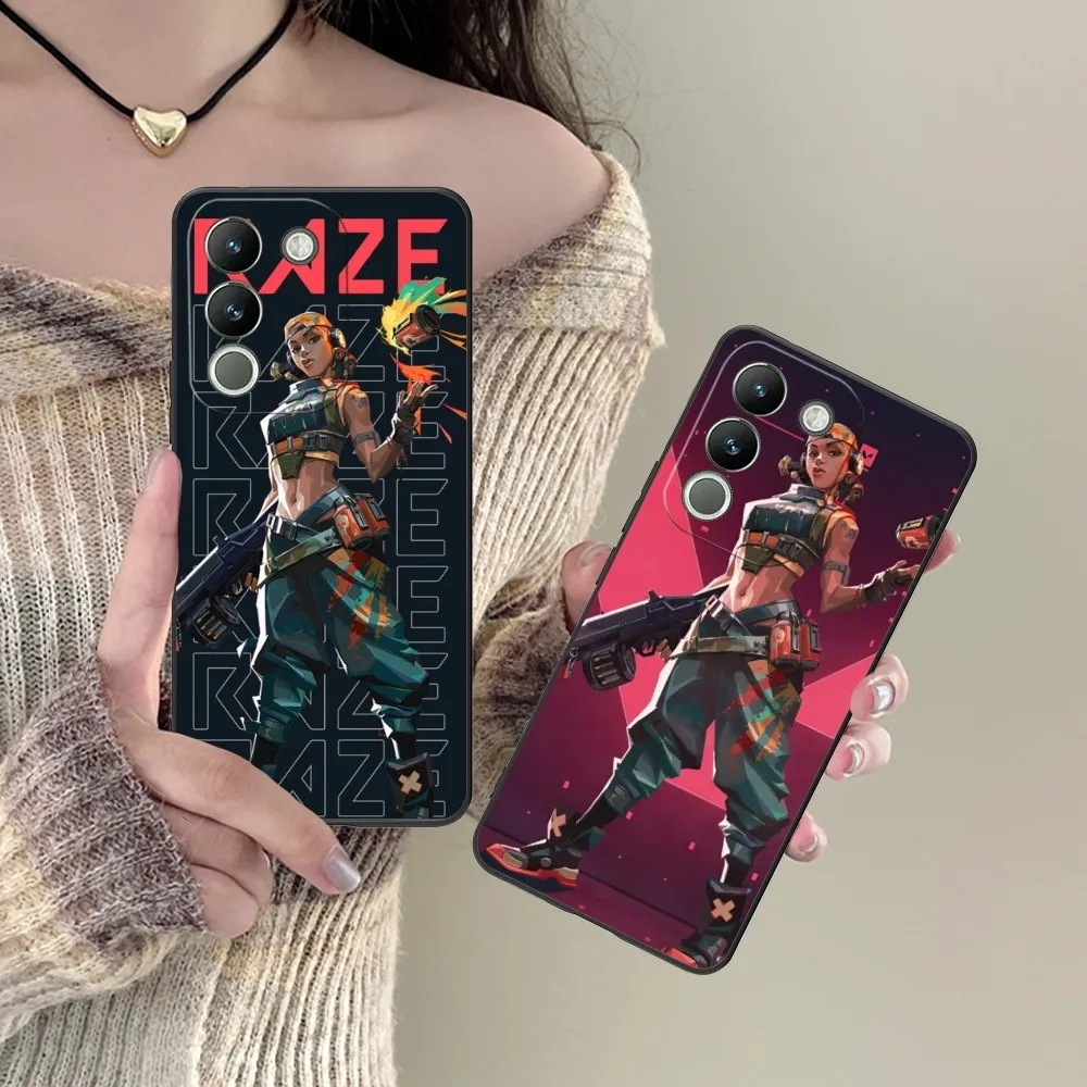 Valorant Raze Mobile Cell Phone Case For Vivo Y95 Y93 Y31 Y20 V19 V17 V15 Pro X60 Nex Black Soft Phone Cover Funda