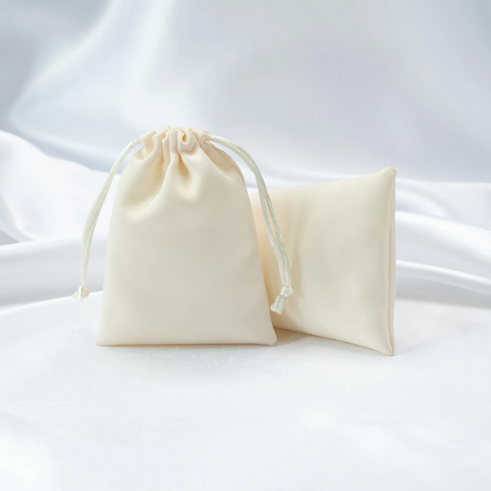 Silk Jewelry Gift Bags for Ring Necklace Packing Wedding Favors Candy Satin Pouches Jewellry Organizer Storage Can Custom Logo