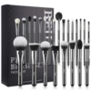 BEILI makeup brush 24 pcs black set Kabuki foundation loose powder eye shadow eyeliner mixed brush set beauty tools 2