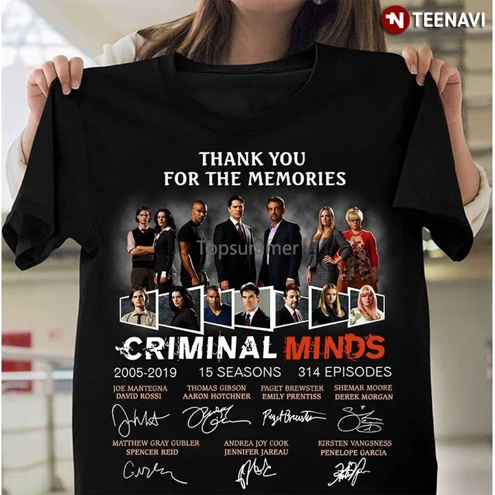 

Thank You For The Memories Criminal Minds 2005-2019 Signatures T-Shirt