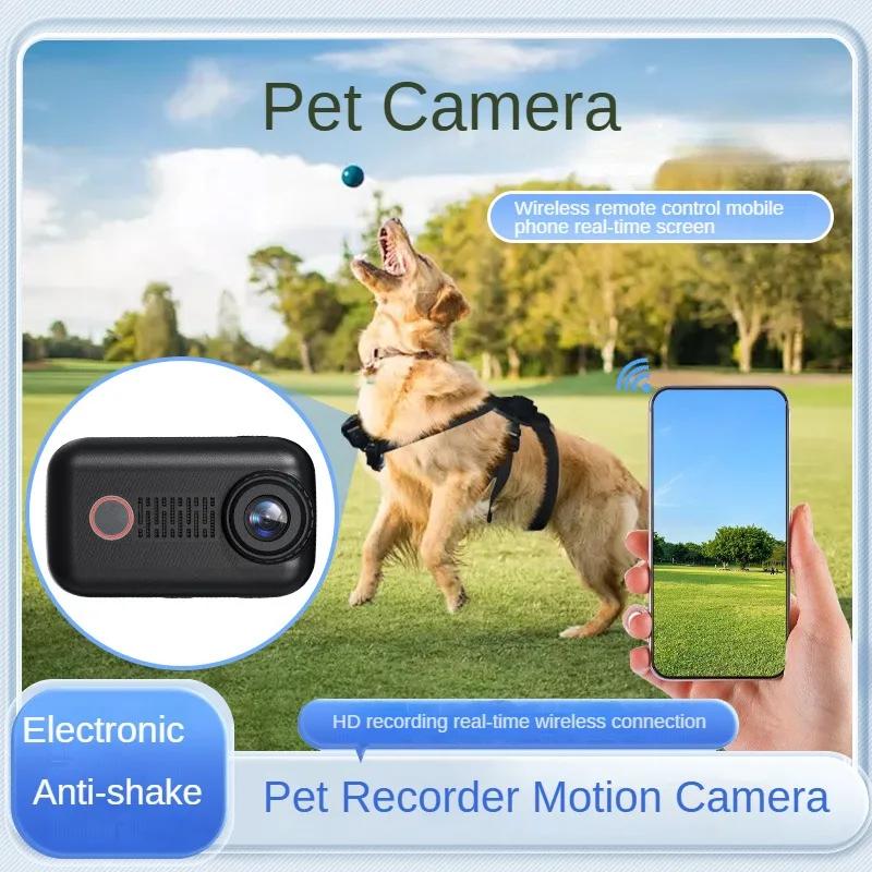 New 2K HD Pet Camera Cats & Dogs 1st View Vlog Recorder Cats & Dogs Perspective Sports Recording Video Recording Action Camera