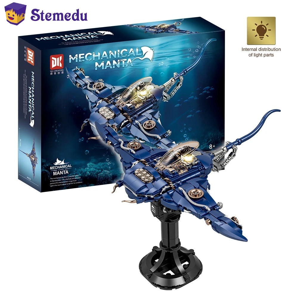 Mechanical Manta Ray Creative with LED Light Up Ocean Animal