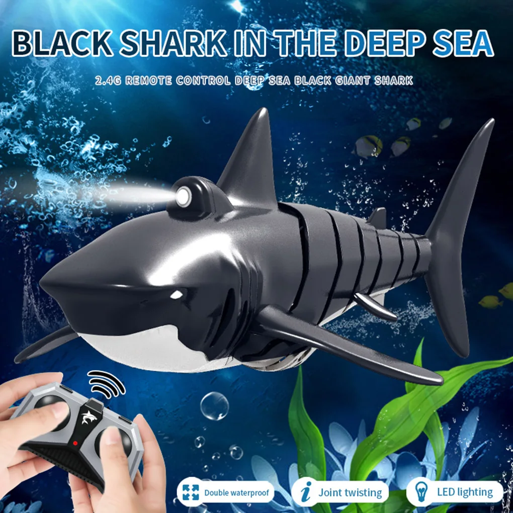 

RC 2 4G Remote Shark Control Boat Simulation Electric Toys for Boys Kids Bath Toy Swimming Pool Play Water Outdoor Game