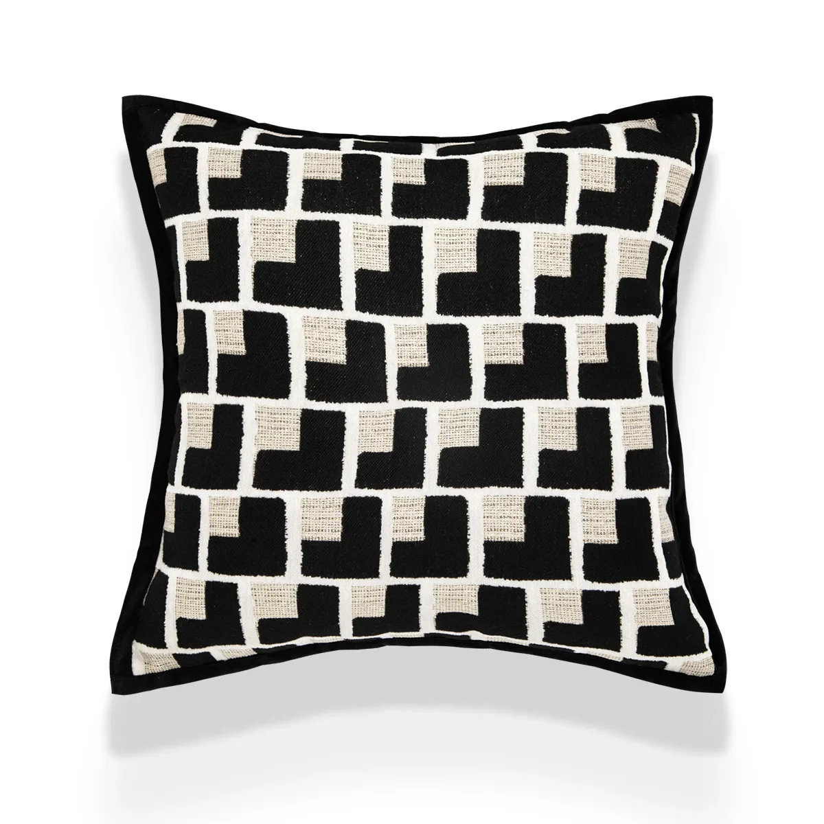Black-and-White Houndstooth decorative pillow cover