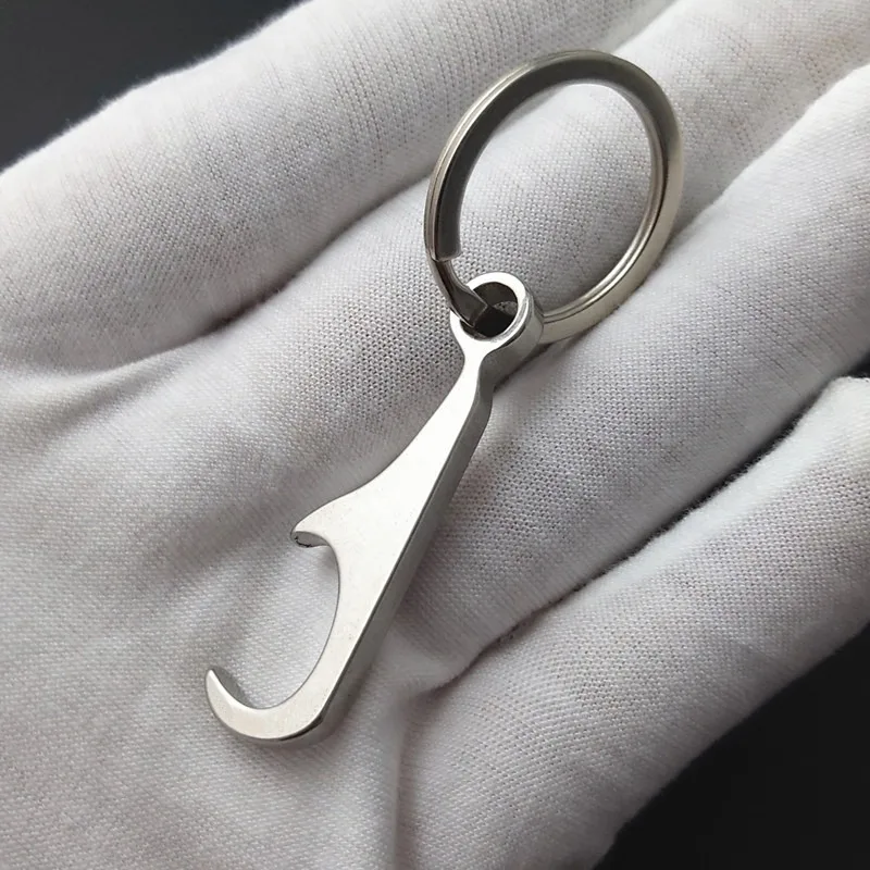 1pc EDC Mini Bottle Opener Gear Rock Climb Beer Camp Portable Keyhole Practical Tool Stainless Steel Hike Outdoor Accessories CN 5