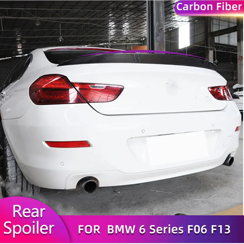 

For BMW 6 Series F06 F13 640i 650i M6 Base M Sport 2012-2019 Car Rear Trunk Spoiler Wings Racing Boot Lid Wing Lip Carbon Fiber